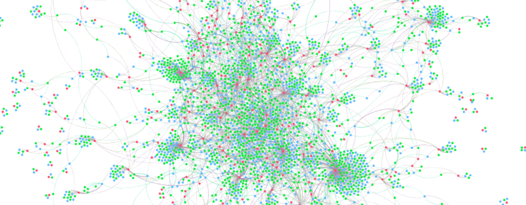 screenshot of a large network graph